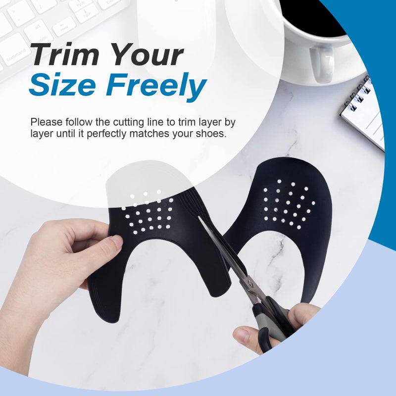 YOLOPARK 4 Pairs Creases Protector for Shoe Sneakers:AF1s,Dunks and More, Anti Creases Protector for Men's 7.5-13 Women 5-8.5 - Image 5